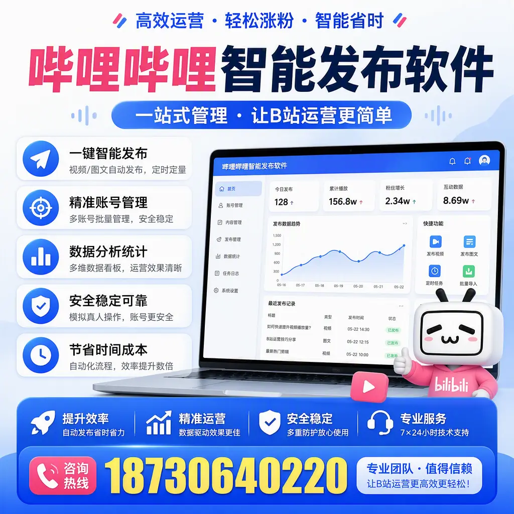 哔哩哔哩智能发布软件的最新功能：在 六安 助力内容传播